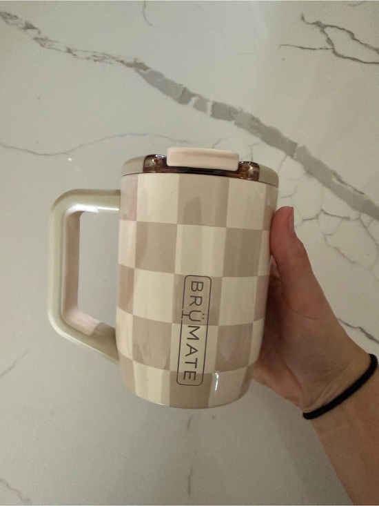 BRUMATE Accessories - BrüMate Beige Checkered Insulated Mug